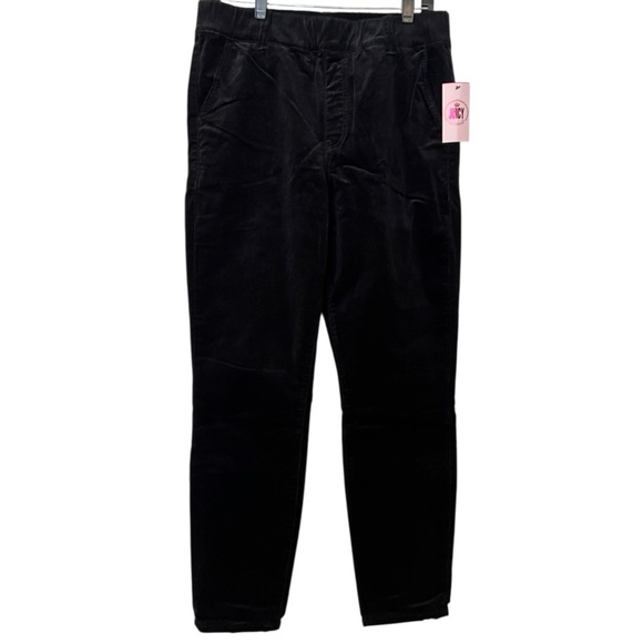 JUICY COUTURE Black Corduroy California Skinny Pull on pants NWT Size 12 - Picture 1 of 9